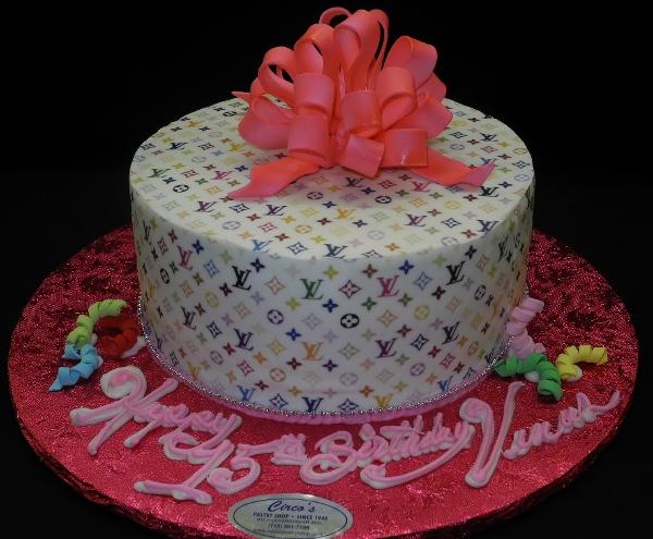 Loui Vuitton Pink Birthday Cake - B0545