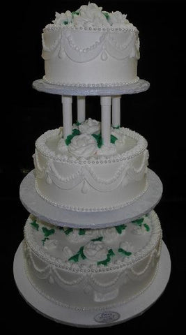 Classic White Wedding Cake - W021