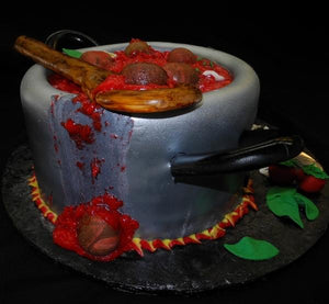 Meatball Pot Birthday Cake - B0068