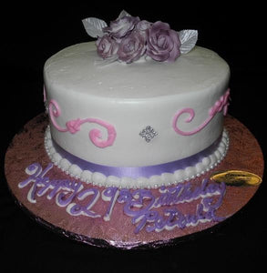 Pink and Lavender Icing Cake - B0445