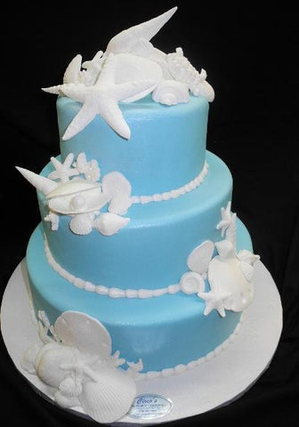 Wedding Sea Theme Fondant Cake - W193