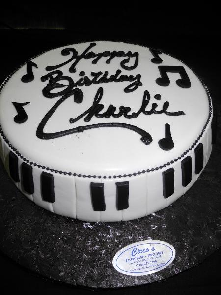 Piano Birthday Fondant Cake - B0454