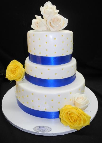 Royal Blue Wedding Cake Cake And Cupcakes Are Lemon Cake With Vanilla  Italian Buttercream - CakeCentral.com