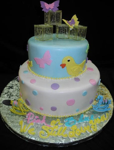 Pink or Blue Baby Shower Cake - BS021