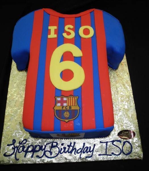 Messi 2017 Barcelona Football Shirt Cake | Susie's Cakes