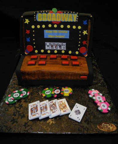 Black Jack Slot Machine Fondant - CS0266