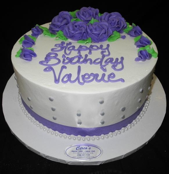 Lavender and White Birthday Cake - B0559