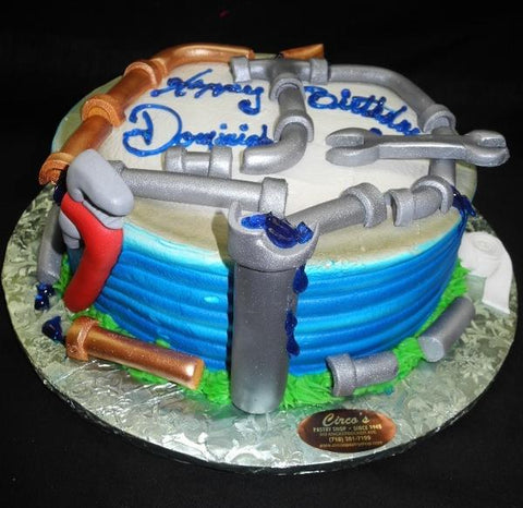 Plumbers Birthday Cake - B0429
