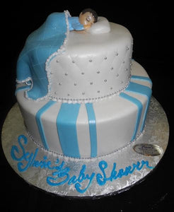 Baby Sleeping Baby Shower Cake - BS046