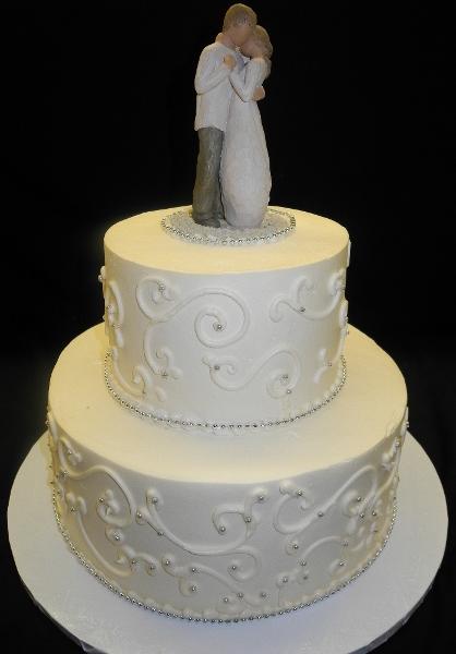 Ivory Wedding Cake - W117