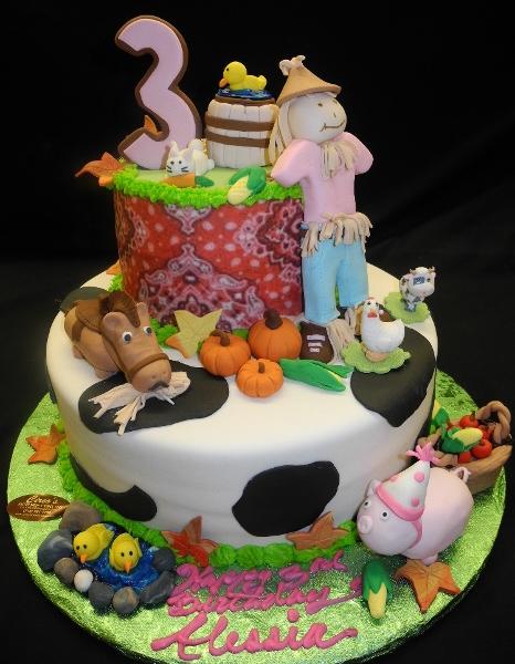 Farm 3rd Birthday Cake - B0649