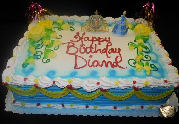 Cinderella, Whip Cream, Sheet Cake