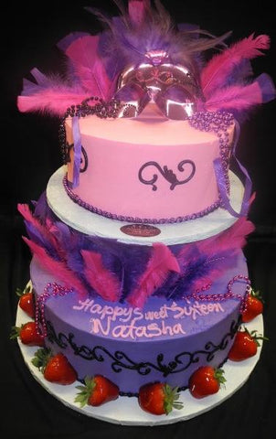 feathers, pink, purple, scroll, whip cream