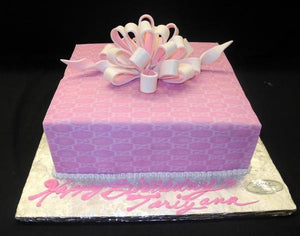 Pink, Edible Print, Bow