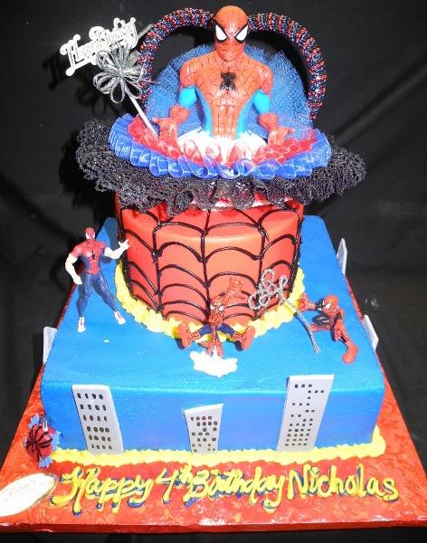 spider man, icing, red