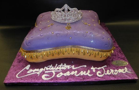 pillow, gold, purple, tiara
