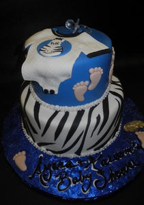 Zebra, royal blue, 