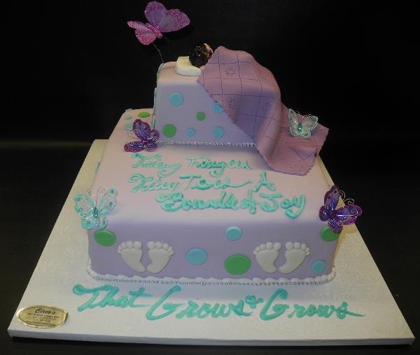 Lavender baby shower cake sales