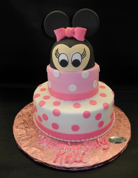 Minnie Mouse, pink, polka-dots, minnie mouse face, 3D minnie mouse face
