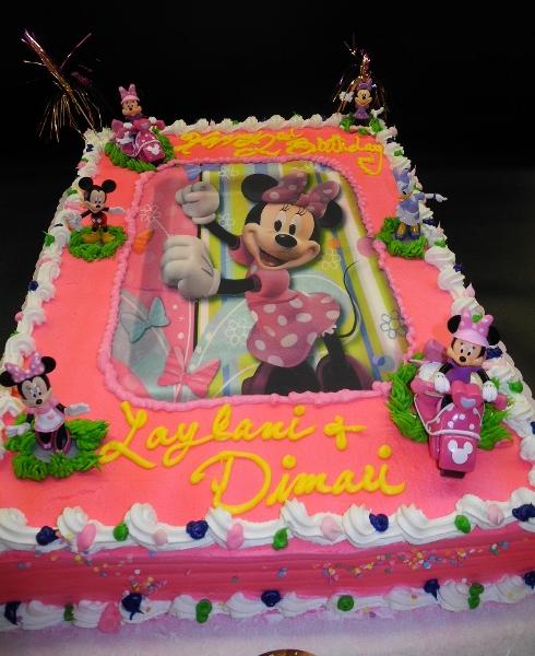 edible image, minnie mouse, whip cream, full sheet