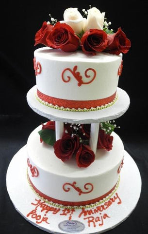 whip cream, wedding, red, scrollwork