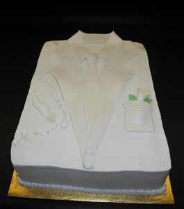 Communion Shirt Cake With Fondant Flowers to decorate - R021