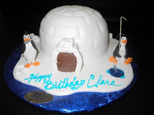 igloo, penguins, fish, 