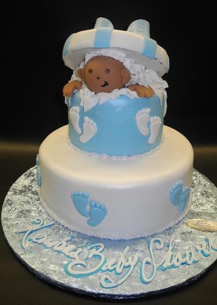 Baby Popping Out Baby Shower Cake 