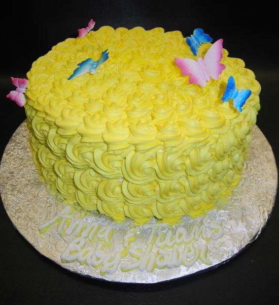 Birthday cake in yellow color | Cake, Desserts, Birthday cake