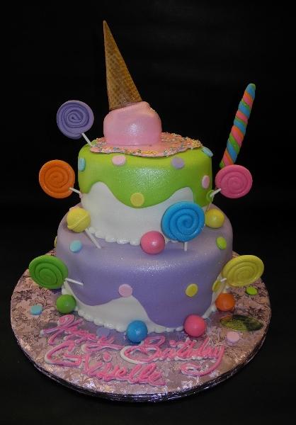 Candy Land Fondant Birthday Cake 