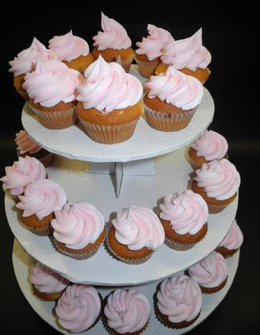 Mini Cupcakes with Pink Icing 