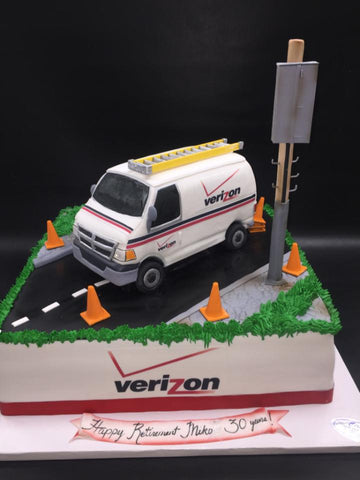 Verizon truck cake. CS0286