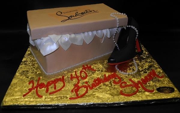 Louboutin Shoe & Shoe Box Cake - Decorated Cake by - CakesDecor