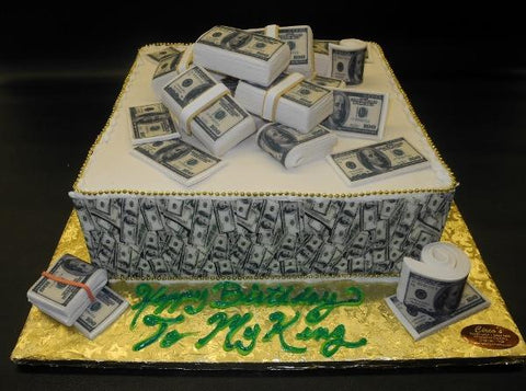 Money Fondant Birthday Cake 