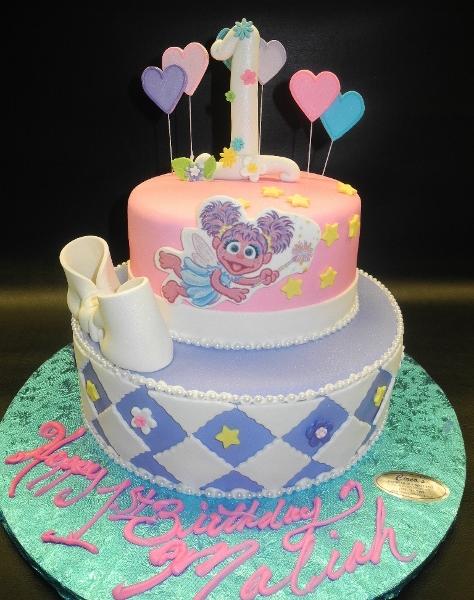 Abby Cadabby Fondant 1st Birthday Cake