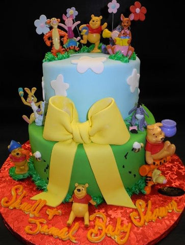 Winnie The Pooh Theme Babyshower Cake 239