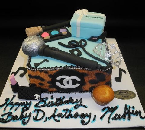 Beauty Theme 1 tier Square Fondant Cake 627