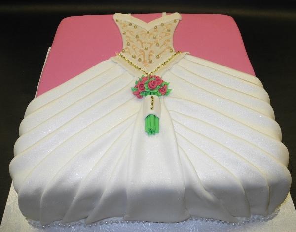 Bridal Shower Fondant Cake - W162 Circo's Pastry Shop Bridal Shower Fondant Cake - W162 Circo's Pastry Shop