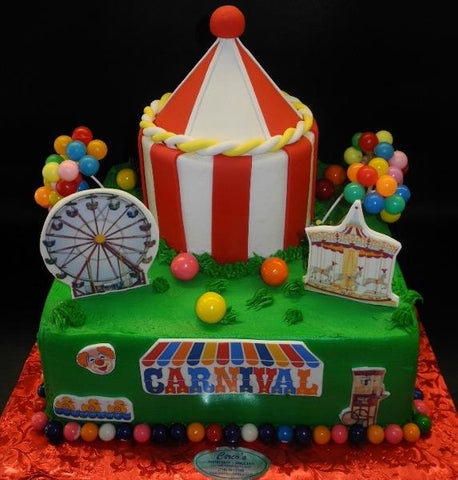 Circus Carnival Fondant Cake