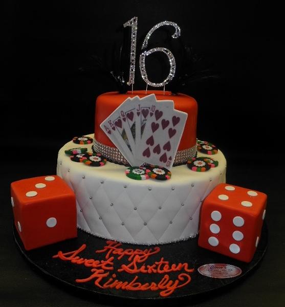 1 PCS Casino Cake Topper Poker Game Chips Player Happy Birthday Cake Pick  Decorations for Las Vegas Casino Night Theme Birthday Party Supplies