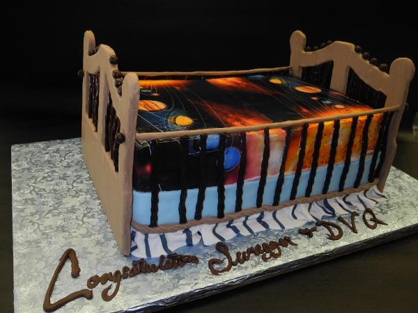 Bed Galaxy Edible Fondant Custom Cake 