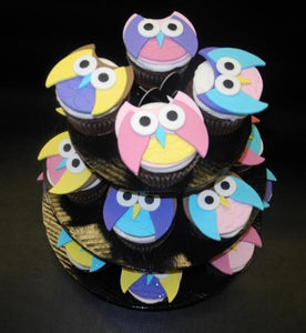 Owl Face Fondant Cupcakes