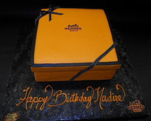Hermes Box Fondant Cake
