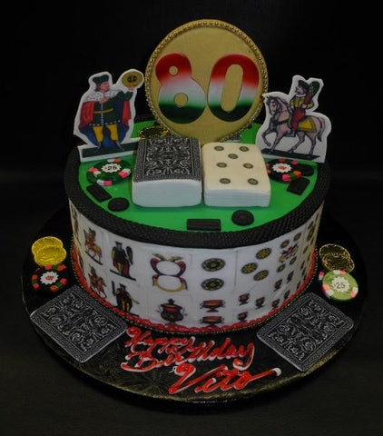 Sicilian Scopa Card Game Birthday Cake
