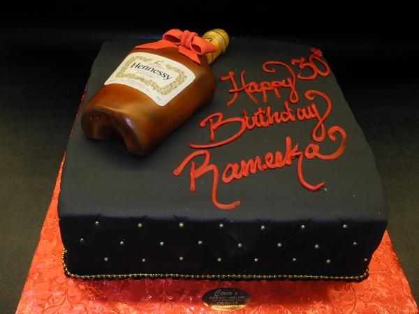 Hennessy Bottle Fondant Cake 