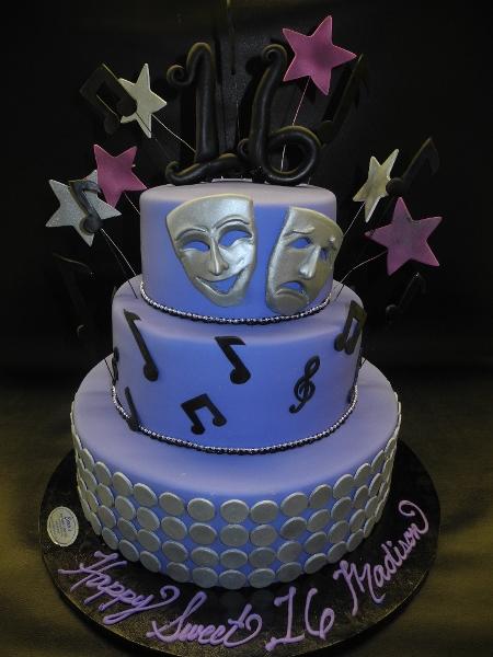 Musical Masquerade Sweet 16 Cake 