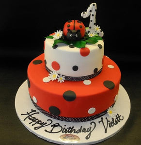 Lady Bug 1st Birthday Cake