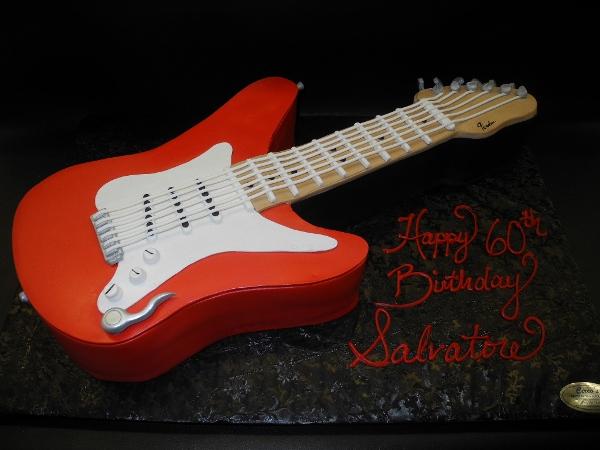 Guitar 3D Fondant Cake - CS0196 – Circo's Pastry Shop