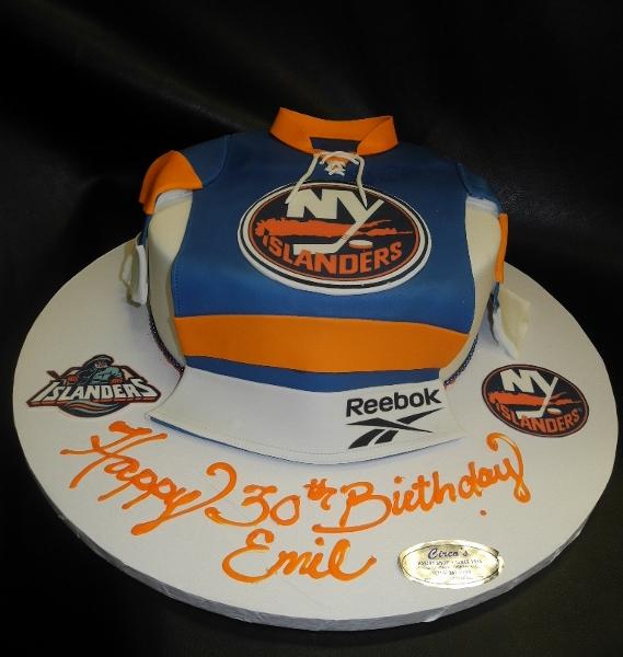 Islander Jersey Custom Fondant Cake