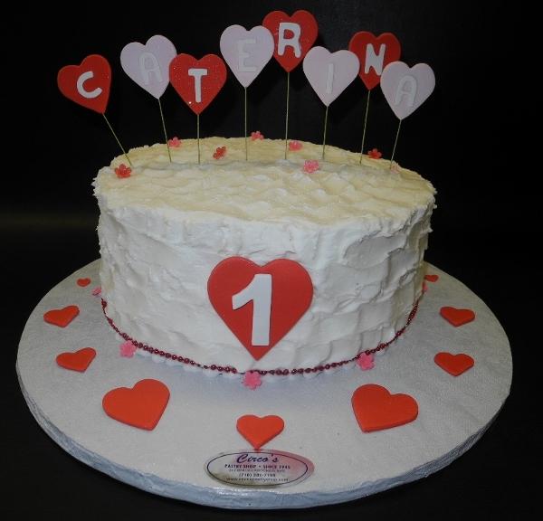 Heart First Birthday Cake 